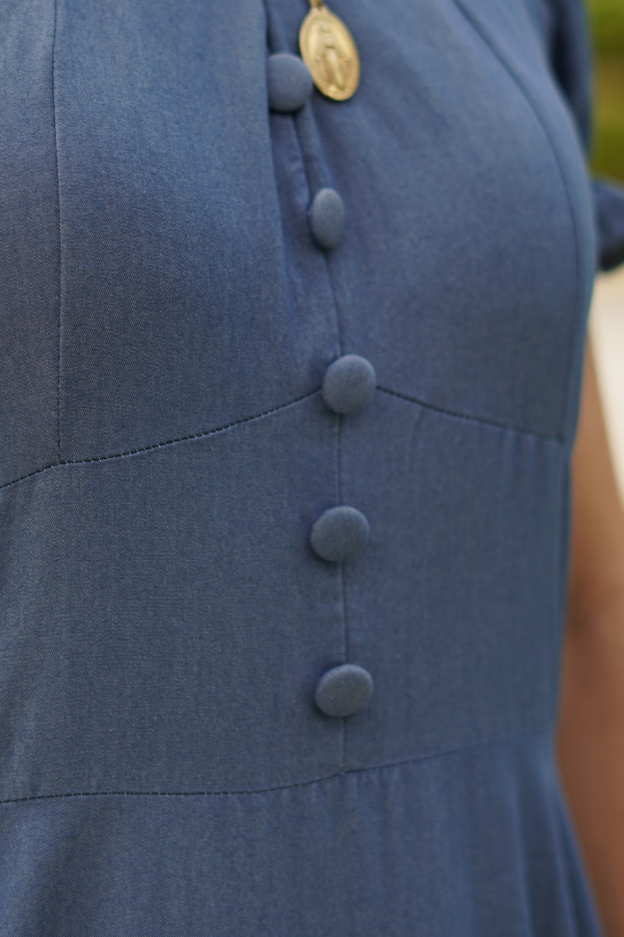 Vestido Isabel midi azul