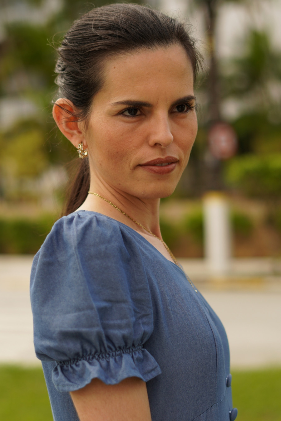 Vestido Isabel midi azul