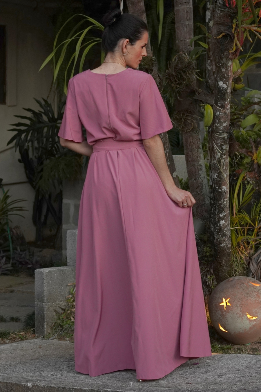 Vestido longo ros&ecirc;