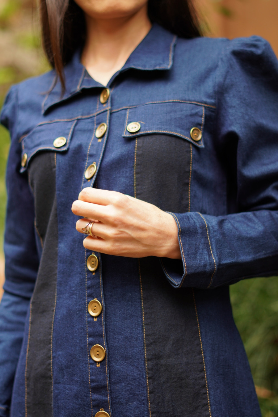 Vestido Chemise Jeans Cl&aacute;ssica Serena