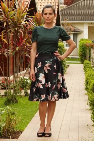 Saia midi artemis preta