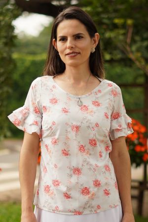 Blusa pétala vermelha