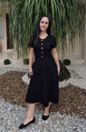 Vestido jeans preto
