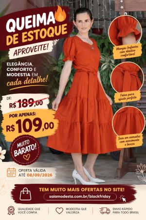 Vestido midi F&aacute;tima terracota