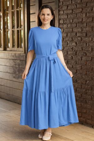 Vestido lux azul serenity