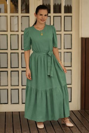 Vestido lux verde menta