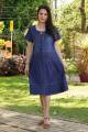 Vestido Salete midi evas&ecirc; jeans